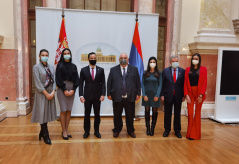 16 December 2020 The Members of the Parliamentary Friendship Group with Venezuela with the Ambassador of the Bolivarian Republic of Venezuela to Serbia
